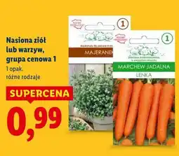 Lidl Nasiona ziół lub warzyw, grupa cenowa 1 oferta