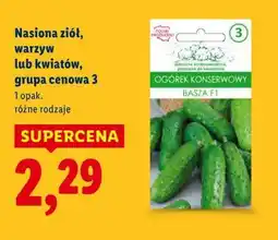 Lidl Nasiona ziół, warzyw lub kwiatów, grupa cenowa 3 oferta