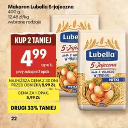 Delikatesy Centrum Makaron Lubella 5-jajeczna oferta