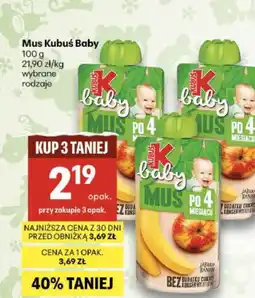 Delikatesy Centrum Mus Kubuś Baby po 4 miesiącu (jabłko, banan, marchew) oferta