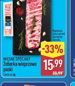 ALDI Zeberka wieprzowe paski oferta