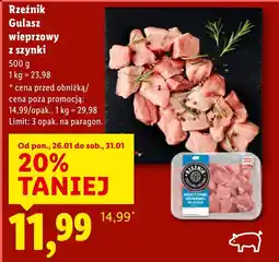 Lidl Gulasz wieprzowy Rzeźnik oferta