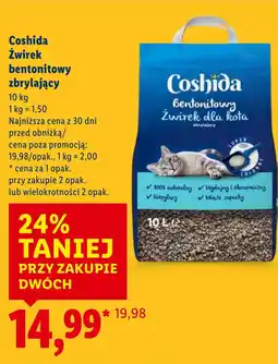 Lidl Żwirek bentonitowy Coshida oferta