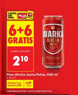 Biedronka Piwo Warka oferta