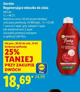 Lidl Mleczko regenerujące Garnier oferta