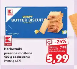 Kaufland K Classic Herbatniki pszenne maślane oferta