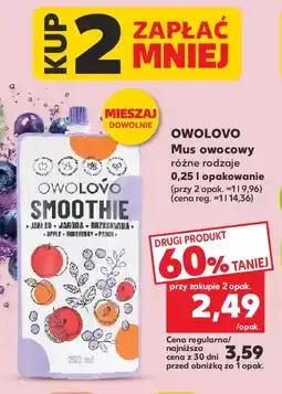 Kaufland OWOLOVO Mus owocowy Smoothie oferta