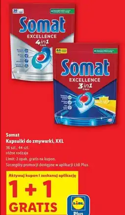 Lidl Tabletki do zmywarek Somat Excellence 4In1 oferta
