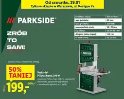Lidl Piła taśmowa 350 w Parkside oferta