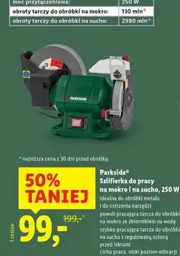 Lidl Szlifierka do szlifowania na mokro i sucho 250w Parkside oferta