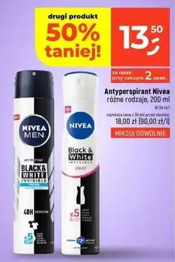 Dealz Antyperspirant clear Nivea Invisible Black & White oferta