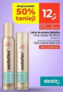 Dealz Lakier do włosów invisible hold Wellaflex oferta