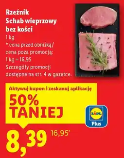 Lidl Rzeźnik Schab wieprzowy bez kości oferta