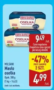 ALDI Masło osełka Milsani oferta
