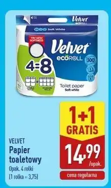 ALDI Papier toaletowy delikatnie biały Velvet Eco Roll oferta