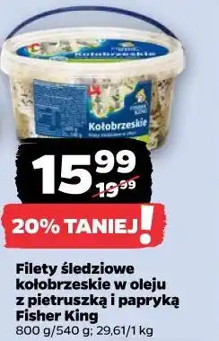 Netto Filety śledziowe kołobrzeskie w oleju z pietruszką i papryką Fisher King oferta