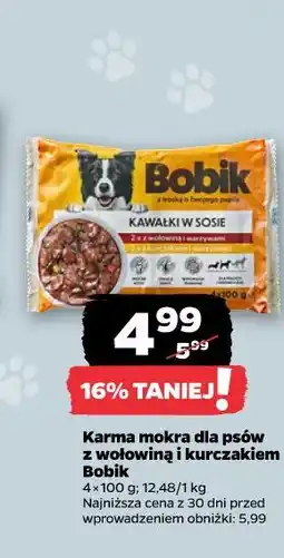 Netto Karma mokra dla psów z wołowiną i kurczakiem Bobik oferta