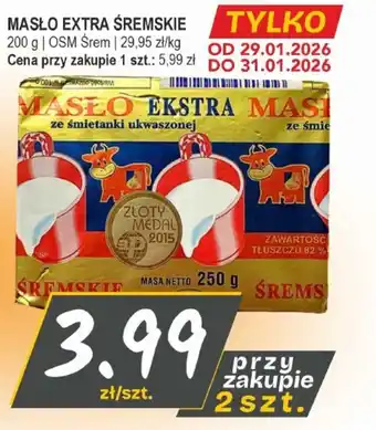 Masło extra śremskie osm śrem