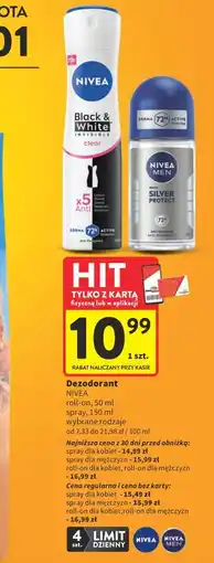 Intermarche Nivea Dezodorant (spray, roll-on), różne rodzaje oferta