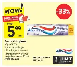 Intermarche Pasta do zębów AQUAFRESH oferta