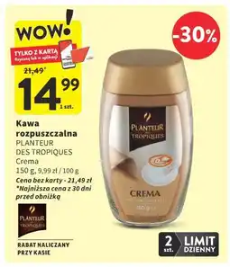 Intermarche Kawa rozpuszczalna PLANTEUR DES TROPIQUES Crema oferta