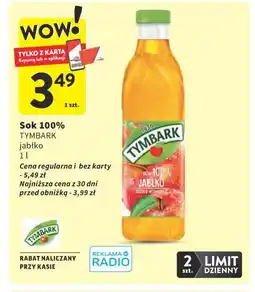 Intermarche Sok 100% TYMBARK jabłko oferta