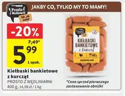 Intermarche Kiełbaski bankietowe z kurcząt Prosto z Wędzarni oferta
