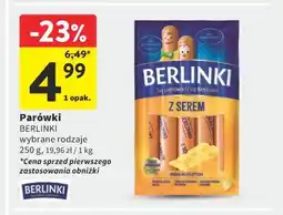 Intermarche Parówki Berlinki z serem oferta