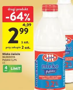 Intermarche Mleko świeże Mlekovita Polskie 3,2% oferta