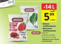 Intermarche Kresto owoce/warzywa liofilizowane (Malina, Szpinak) oferta