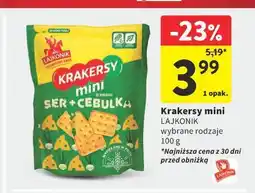 Intermarche Krakersy mini Lajkonik Ser+Cebulka oferta
