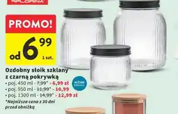 Intermarche Ozdobny słoik szklany z czarną pokrywką oferta