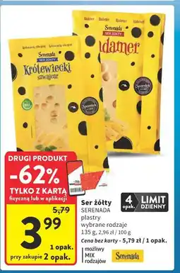 Intermarche Ser żółty SERENADA plastry oferta