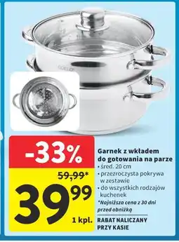 Intermarche Garnek z wkładem do gotowania na parze (20 cm, Odelo) oferta