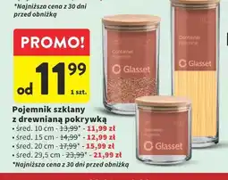 Intermarche Pojemnik szklany z drewnianą pokrywką oferta