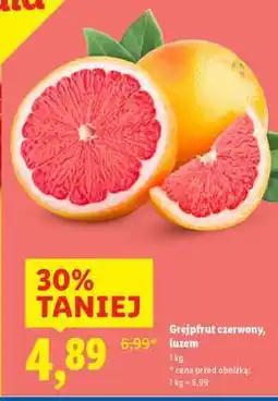 Lidl Grejpfrut czerwony, luzem oferta