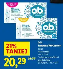 Lidl O.B. Tampony ProComfort oferta