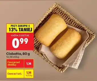 Biedronka Ciabatta 80 g oferta