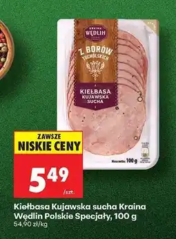 Biedronka Kiełbasa Kujawska sucha Kraina Wędlin Polskie Specjały, 100 g oferta