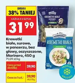 Biedronka Krewetki białe surowe , w pancerzu , bez głowy oczyszczone , Marinero 450 g oferta