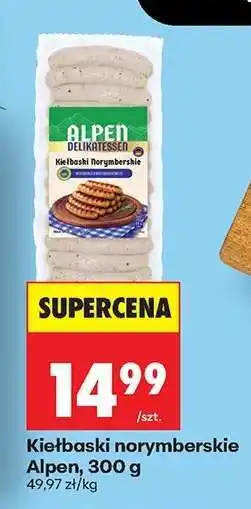 Biedronka Kiełbaski norymberskie Alpen, 300 g oferta
