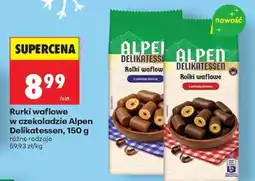 Biedronka Rurki waflowe w czekoladzie Alpen Delikatessen, 150 g oferta