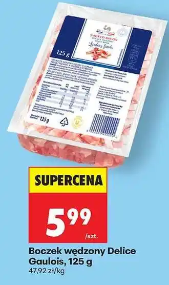 Biedronka Boczek wędzony Delice Gaulois, 125 g oferta