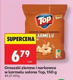 Biedronka Orzeszki ziemne i nerkowce w karmelu solone Top, 150 g oferta