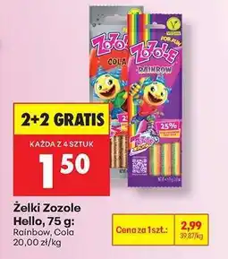 Biedronka Żelki Zozole Hello, 75 g oferta