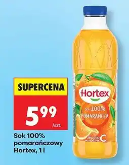 Biedronka Sok 100% pomarańczowy Hortex, 1l oferta