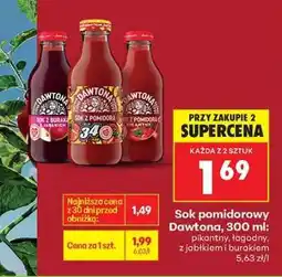 Biedronka Sok pomidorowy Dawtona, 300 ml oferta