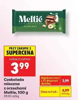 Biedronka Czekolada mleczna z orzechami Meltie, 100 g oferta