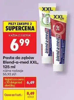 Biedronka Pasta do zębów blend-a-med XXL, 125 ml oferta