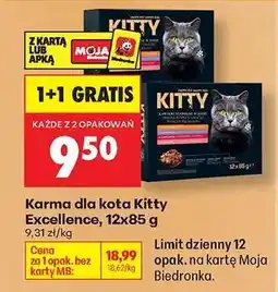 Biedronka Karma dla kota Kitty Excellence, 12x85 g oferta